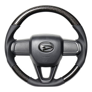 REAL レアル ステアリング ブラックカーボン(ブラックステッチ) ハイゼットカーゴ S700V S710V R3(2021).12〜 ※デッキバン含む