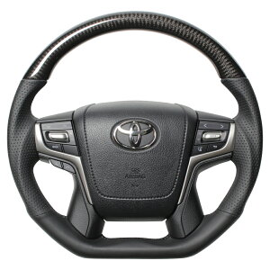 REAL レアル ステアリング ブラックカーボン (ブラックユーロステッチ) クラウンアスリート GRS210 GRS211 GRS214 2012年12月〜2018年6月