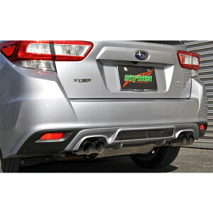 SYMS シムスレーシング リヤマフラー&ガーニッシュセット カラード/ピュアレッド インプレッサスポーツ DBA-,3BA-GT2 GT3 GT6 GT7 個人宅配送不可 沖縄・離島は要確認