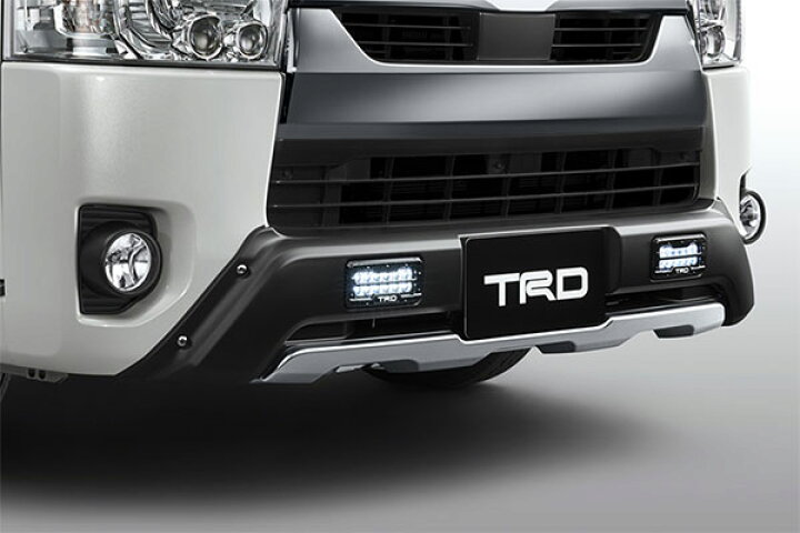 楽天市場】TRD フロントスポイラー(LED付) ハイエースバン KDH20 