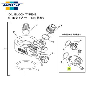 TRUST �g���X�g �I�C���u���b�N��C�p�[�c#9 �Z���T�[�^�[�~�i�� M18 1/8PT×3 / M18×P1.5 (�I�C���u���b�N TYPE-E (STD�^�C�v �T�[�������^))