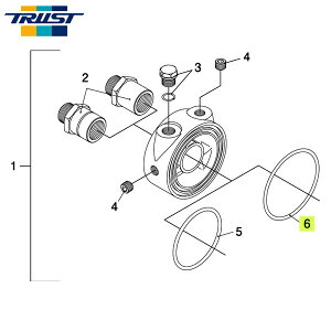 TRUST トラスト 油圧・油温センサーアタッチメント補修パーツ#6 Oリング(内径65φ) (STDタイプ 現行型ダブルOリングモデル)