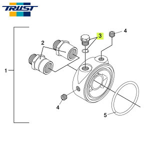 TRUST トラスト 油圧・油温センサーアタッチメント補修パーツ#3 M12 プラグユニオン M12×P1.25 (STDタイプ 初期型シングルOリングモデル(Oリング小))