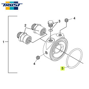 TRUST トラスト 油圧・油温センサーアタッチメント補修パーツ#5 Oリング(内径57φ) (STDタイプ 初期型シングルOリングモデル(Oリング小))