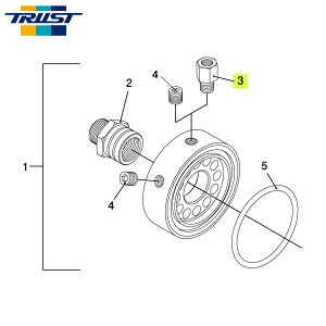 TRUST トラスト 油圧・油温センサーアタッチメント補修パーツ#3 1/8PT センサー延長アダプター (FD3S専用タイプ)