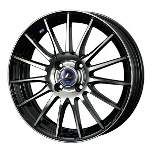 WEDS LEONIS NAVIA 05 アルミホイール4本セット 15X5.5J 4H PCD100 +50 (ブラックミラーカットブラッククリ BPB) ウェッズ レオニス ナヴィア