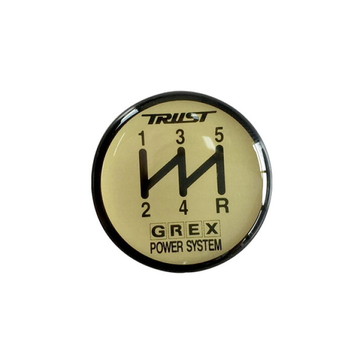 楽天市場】TRUST トラスト GREX シフトノブエンブレム 5速 ホワイト 