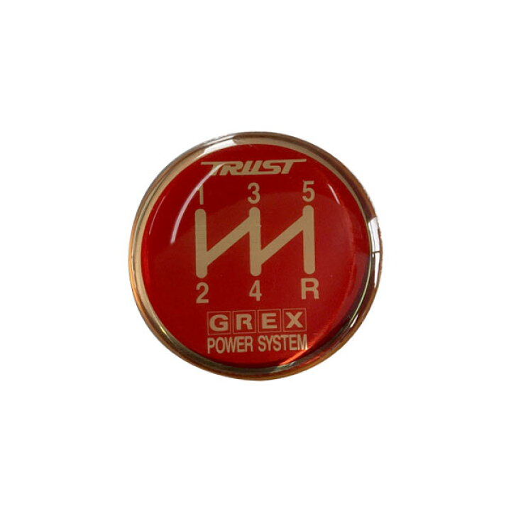 楽天市場】TRUST トラスト GREX シフトノブエンブレム 5速 レッド 