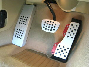 MINI (R56/F55等)用 アルミ3ピースペダルセット(ラバーグリップ付)シルバー【Rennline】