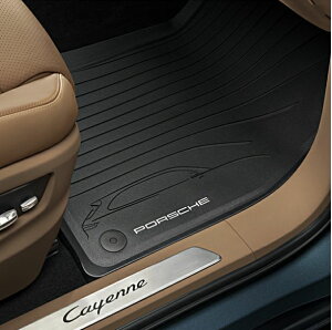【ポルシェ純正】ポルシェ E3K30 カイエン オールウエザー フロアマット セット ブラック LHD 9Y00448011E0
