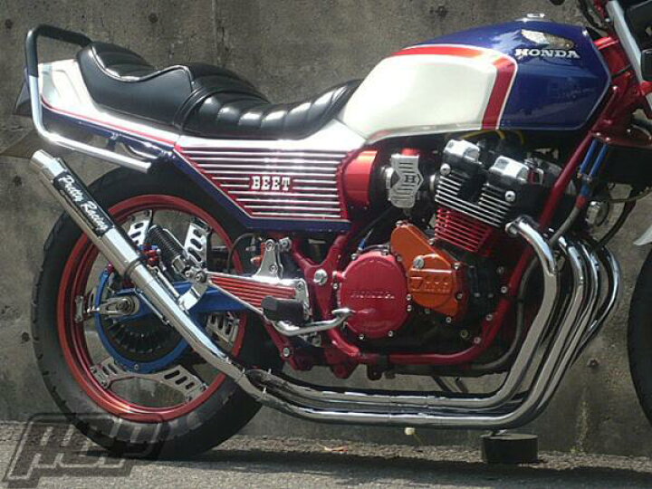 楽天市場】プリティー製 CBX400F 改 タイプ1 4-2-1 マフラー メッキ 