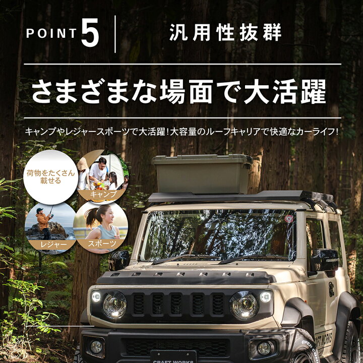 楽天市場】【エントリーでポイント10倍!! 】ジムニー JB64 JB74 ルーフ 