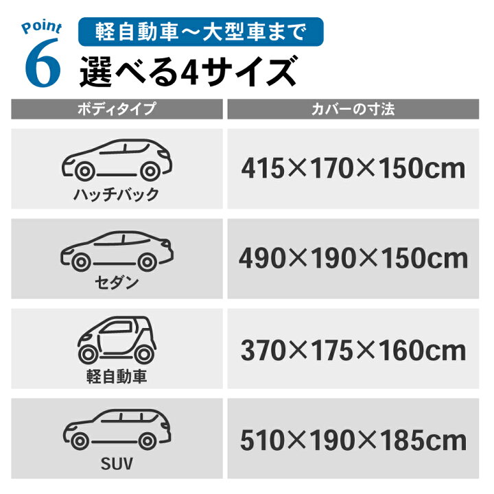 楽天市場 選べる4サイズ 車カバー 自動車カバー ボディカバー カーカバー 車 ボディ カバー 自動車 軽自動車 普通車 セダン Suv ハッチバック カー 霜よけ サンシェード Uvカット 防水 紫外線カット レインカバー 日焼け 紫外線 雪 Autoone