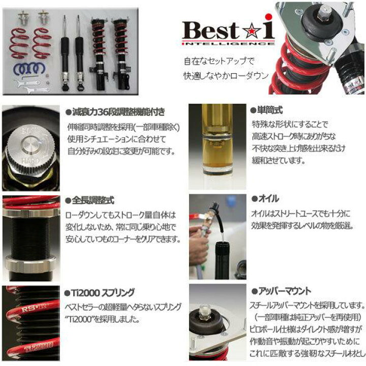 楽天市場】RS-R 車高調 Best☆i ベストアイ ニッサン フーガ Y50 16/10 