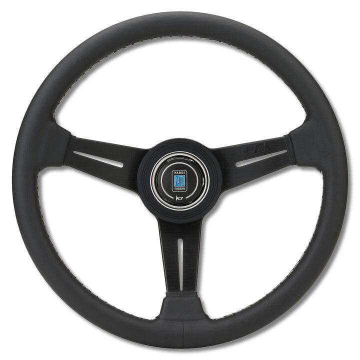 楽天市場】ステアリング NARDI クラシック ブラックレザー＆シルバー 