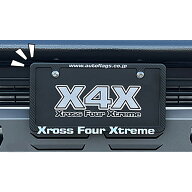 autoflags オートフラッグス 3Dロゴナンバーフレームスリム カーボンサーフェス