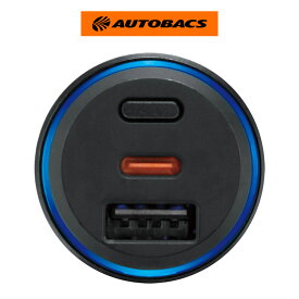 CARMATE カーメイト 「探す」 対応 2ポートカーチャージャー (USB-A+C) SA511・ブラック