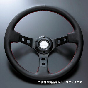 FORTUNE D1SPEC ステアリング DEEP70 35パイ レッドステッチ DSC-70350RE