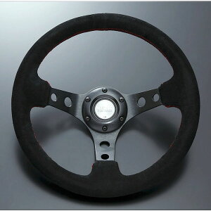 FORTUNE D1SPEC ステアリング DEEP70 バックスキン 35パイ レッドステッチ DSC-70350BSRE