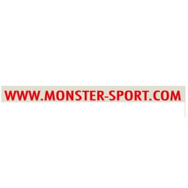 monster SPORT モンスタースポーツ MSドットコム ステッカー クリア×レッド ZZZB45