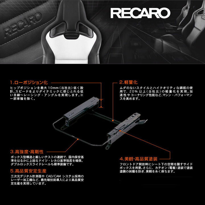 楽天市場】RECARO レカロ 純正ベースフレーム トヨタ アクア NHP10 右 