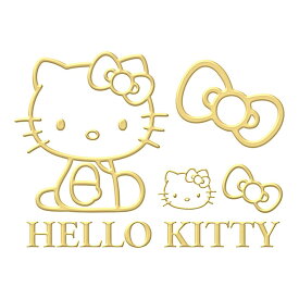 SEIWA ハローキティ エンブレムステッカー KT546 ゴールド