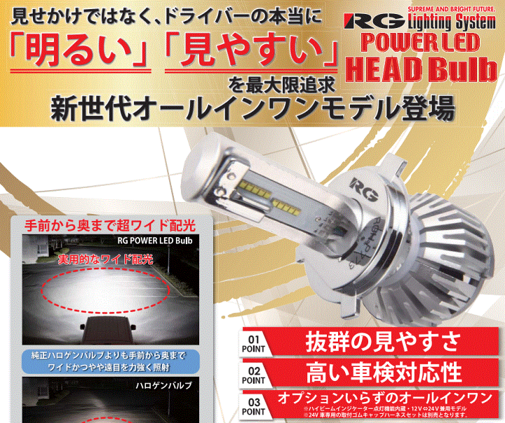 楽天市場】RG レーシングギア LEDヘッドライトバルブ 品番：RGH-P774 