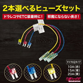 メール便送料無料 ヒューズ 電源 取り出し 10A 15A 20A 選べる2本 平型 マイクロ2 ヒューズボックス ヒューズホルダー 配線隠し エーモン (株)アガタ AGT 整備 アソート まとめ買い DIY 業務用 カー用品 配線ホルダー