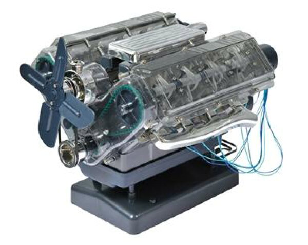 電動V8エンジンモデル 組み立てキット【UK社外製】 　　Build a realistic working model of a V8 combustion engine 　サイズ 40.6 x 30.5 x 12.7 cm
