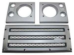 tgOwbhCgTEhfBtF_[90/110Vo[×ubNbVXS front grille & headlamp surroundDEFENDER90/110Silver with black mesh
