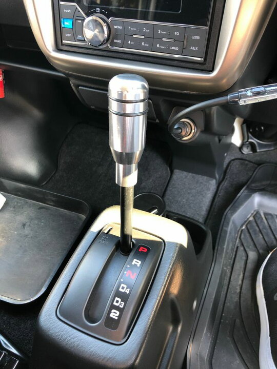 楽天市場 取り付け例あり 汎用atシフトノブプッシュ式 Type2 ハイグレードタイプ At車をmt車風に変身 オートマ シフトレバー Auto Garage 楽天市場支店