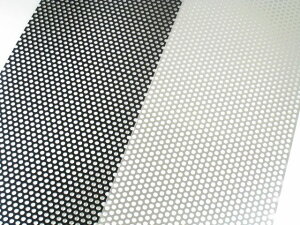 アルミ製グリルパンチングメッシュ(グリルネット)加工 DIY ブラック シルバー 黒 銀 エアロ バンパー