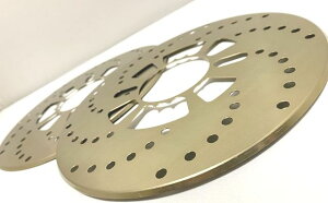 ローターディスクブレーキ風カラードラムブレーキカバー ハイグレードタイプ チタン&シルバー ドリルド 外装 カスタム ドレスアップ パーツ