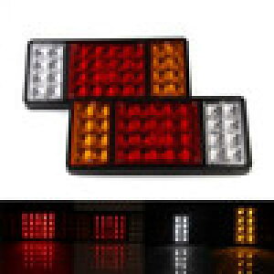 車用メッキパーツ 2ピース セット12ボルトリアストップ36 カー LED テールライトインジケータランプ トレーラー トラック チッパーヴァン ボート ライト AL-AA-0974 AL Car plating parts