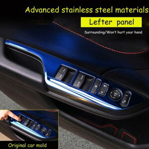 車用メッキパーツ ステンレス スチール ステッカーホンダシビック 10th 2016 2017 ウィンドウリフタパネルカバー 選べる4バリエーション 4 pcs black/4 pcs carbon fiber/4 pcs blue/4 pcs mirror AL-AA-7553 AL platin