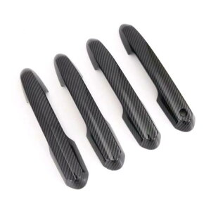 ABS スマートキー穴なし サイドドア ハンドル カバー トリム 4個 トヨタ RAV4 XA50 2019 ブラック AL-AA-9470 AL Car plating parts