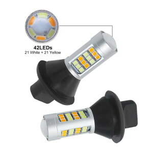2 BA15S BAU15S 1156 T20 7440 fAJ[ LED DRL ^[VOiv 12V 42 SMD 2835  fC^C hCrOCg fR[_ BA15S 1156`T20 7440 3000k and 6000k AL-BB-1117 AL Car light
