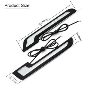 2�� DRL �f�C�^�C�� ���C�g LED �X�g���b�v���� �����v 12V �h�� 6���b�g �t�H�O���C�g Black shell white�CSilver shell white AL-BB-1144 AL Car light