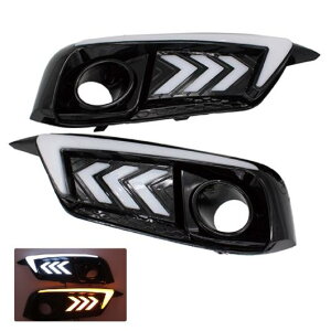 12V LED DRL fC^C jOCg z_ VrbN 10th 2016 2017VOiECg I CG[ J[ tHOv z[ White with Yellow AL-BB-1337 AL Car plating parts