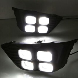 点滅 ホンダ JAZZ FIT 2014 2015 2016 LED DRL デイタイム ランニングライト 昼光防水 シグナル イエロー カラードライビングライト For American Model・For Asia Model White Yellow Blue AL-BB-1338 AL Car plating parts