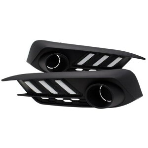 2ピースセット SUN LED 日中走行 ライト DRL ホンダ シビック 10th 2016 2017 2018デイライト スタイリング White with Yellow AL-BB-1372 AL Car plating parts