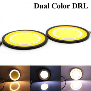 LED fC^CjO^[VOiCgCgfAJ[ DRL 12V fCCg J[Eh COB zCg CG[ J[ ou Dual color 12W AL-BB-1555 AL Car plating parts