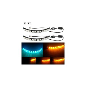 J[fC^CjOCg 2*12 LED DRL tHOv tLVu VR[ hPx A3 ice blue turn yellow AL-BB-1495 AL Car plating parts