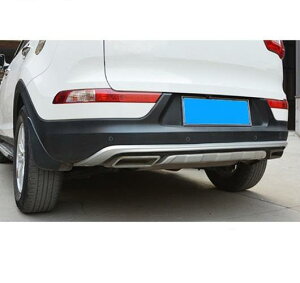 KIA スポーテージ R 2010 2011 2012 2013 2014 ABS クローム フロント リア バンパー ガード スキッド プレート トリム 2ピース AL-BB-7203 AL Car plating parts