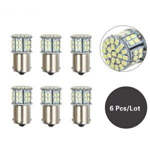 6 BA15S 50 SMD LED uCg zCg 1156 u[Lo[X ou O[uv 12V TChCg o[X R[i[Ɩ AL-BB-7515 AL Car parts