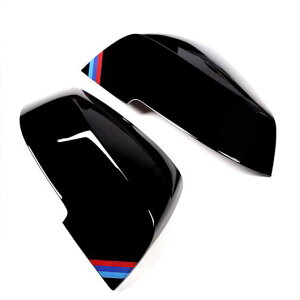 2ピース BMW F20 F30 F31 F21 F22 F23 F32 F33 F34 F35 X1 E84 バックミラー カバー 1 2 3 4 シリーズサイドキャップ パーツ ブラック AL-CC-7035 AL Car plating parts