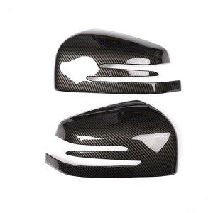 2ピース カーボン調 ABS サイドバックミラーキャップ カバー トリム メルセデスベンツ ML GL 2013-2016 GLE GLS クラス 2015-2017 カーボン AL-DD-5422 AL Car plating parts