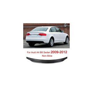 車用外装パーツ カーボンファイバー リア スポイラー ウインドウ ウイング 適用: アウディ A4 B8 B9 セダン 4ドア 2009-2018 ブラック AL-DD-8277 AL Exterior parts for cars