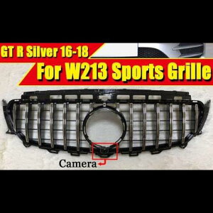 W213 フロント バンパー グリル Eクラス E250 E300 E350 E400 E450 E500 E63 グリル ABS シルバー 2016-2018 タイプ001 AL-EE-0331 AL Exterior parts for cars