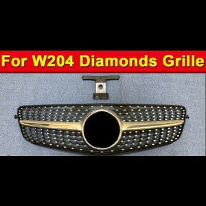 �ԗp�O���p�[�c �K�p: �����Z�f�X W204 �X�|�[�c �_�C�������h �O���b�h �O���� ABS �V���o�[ C�N���X C180 C200 C250 C63 �{�[�_�[ ���O�F C63AMG 07-14 �^�C�v001 AL-EE-1032 AL Exterior parts for cars